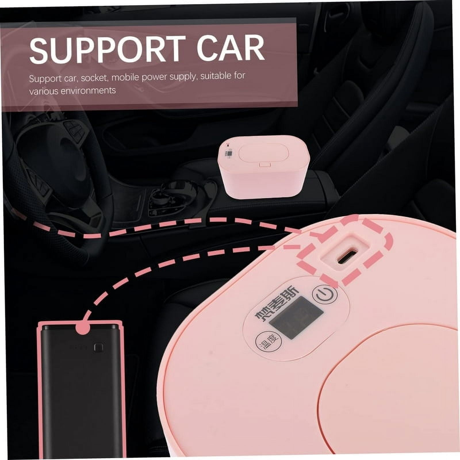 Mericonn Baby Wipes Warmer Dispenser Intelligent Precise Temperature Control, Diaper Heater,Pink