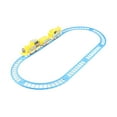 thumbnail image 1 of Juego de tren eléctrico de simulación, juguetes de vías de ferrocarril con accesorios, juguetes de rompecabezas, juguetes de rompecabezas de montaje Amarillo Baoblaze Juego de vías de tren, 1 of 8
