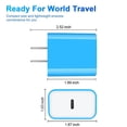 thumbnail image 2 of USB C Block,USB C Wall Charger Block FiveBox 1Pack 20W PD Fast Charging Block Type C Charger Block USB C Power Adapter for Phone Samsung,Blue, 2 of 7
