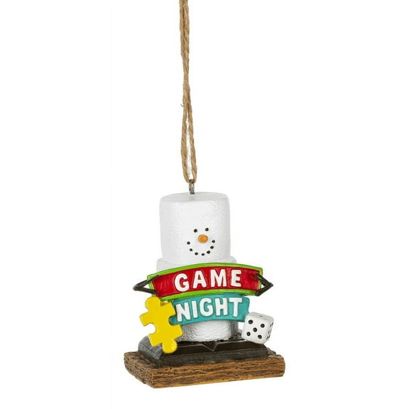 Smores Snowman GAME NIGHT Christmas Ornament, by Midwest CBK