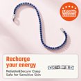 thumbnail image 4 of Just Being Cute Tennis Bracelets for Women, 3mm Created Blue Sapphire - Round Cut September Birthstone Bracelet White Gold Plated Jewelry Gifts for Birthday Christmas Graduation, 6.5 Inch, 4 of 10