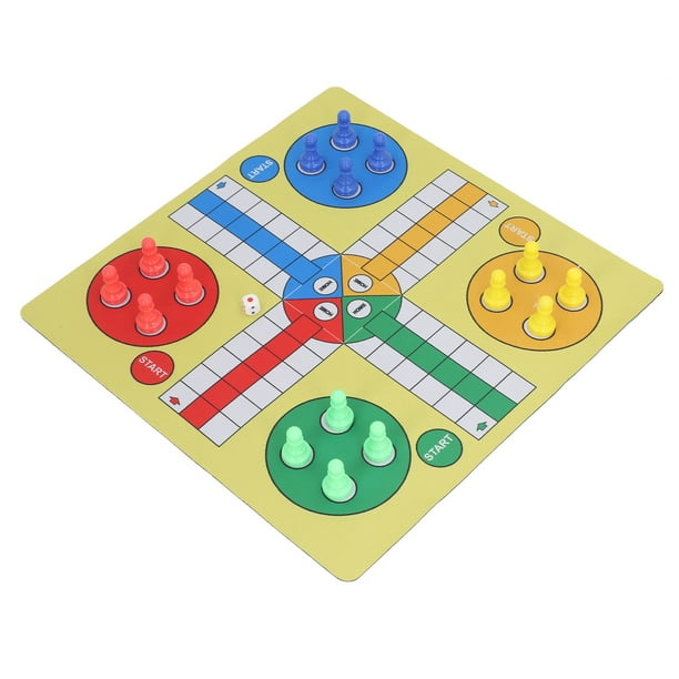 Juego De Mesa Ludo, Juego De Ajedrez Educativo Ludo De Tela De Goma Suave Con 1 Dado Para Exteriores
