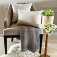 thumbnail image 3 of Ivory Decorative Throw Pillow Covers 26"x26" | Modern Velvet Cushion Cover Striped | Ribbed Corduroy Velvet Pillowcases for Couch, Sofa Bedroom & Living Room, Modern Home Décor - Ivory Cords, 3 of 12