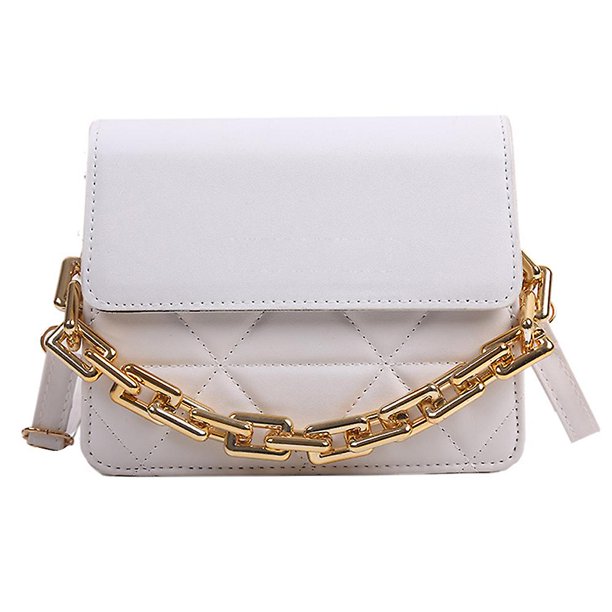 black Bolsos cruzados para mujer, pequeño bolso de hombro con correa de cadena, bolso