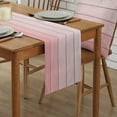 thumbnail image 2 of Table Runners 13X120 Inches Extra Long, Ombre Blush Pink,Cotton Linen Farmhouse Retro Rustic Barn Wood Texture Tablecloths Non-Slip Party Table Decorations for Kitchen,Home,Dining,Outdoor,, 2 of 6