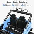 thumbnail image 3 of FUNTOK 24V 2 Seater Kids Ride on Toys w/ 20 " Large Seat, 4 x 200W Motor Electric Vehicle Car, 4WD/2WD Switchable Battery Powered Ride on Truck, 3 Speeds with Remote Control & LED Lights,Light Blue, 3 of 7