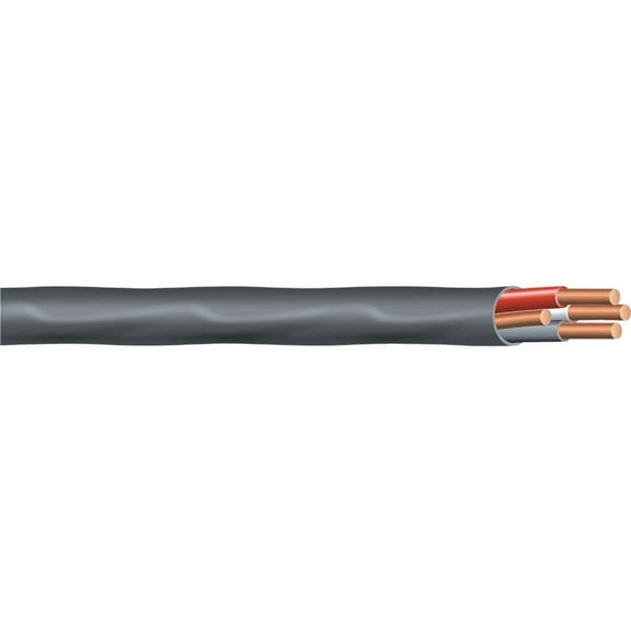 Southwire NMB Cable 6/3 W/G - Copper Conductor - 90' Black