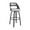 Gray, variant on Armen Living Indoor Julius 26" Cream Faux Leather and Walnut Wood Bar Stool