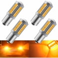 thumbnail image 1 of 4pcs Amber 1156 Car LED Bulbs 650LM Turn Signal Lamp, Super Bright Front & Rear Turn Signal Lights 12v,3W, 1 of 5