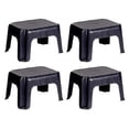 thumbnail image 1 of Rubbermaid Durable Roughneck Plastic Family Sturdy Step Stool, Black (4 Pack), 1 of 3