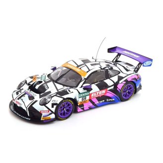 ÖN SATIŞ  Mini GT 1/64 Porsche 911 GT3 R HubAuto Racing 2023 FIA GT World Cup 70th Macau Grand Prix Mgt00804
