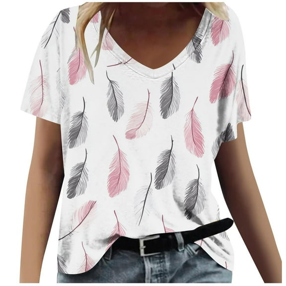 Going Out Blouse for Women Trendy Pink Crew Neck Tunic Tops Casual Loose Fit Pullover Early Fall Fashion