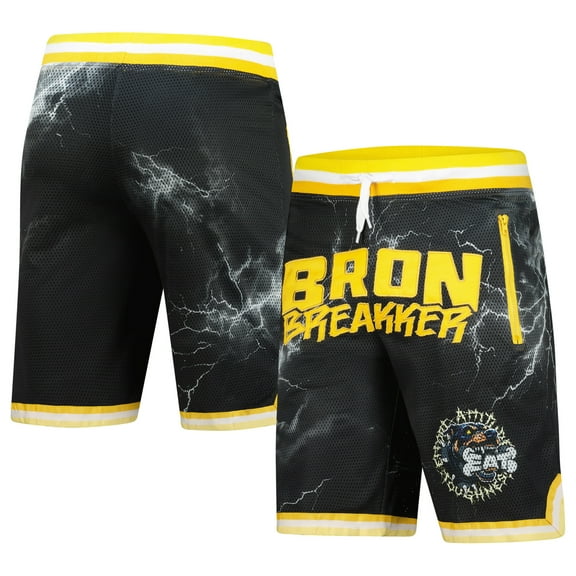 Men's WWE Authentic Black Bron Breakker Dog Bone Sweatshorts