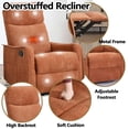 thumbnail image 7 of CARZZI Massage Chair Recliner with Heat, Swivel Rocking Chair Recliner with High Back, Manual Lazy Boy Recliners for Adults,Small Recliner Chair for Small Spaces, Living Room Bedroom, Fabric (Orange), 7 of 7