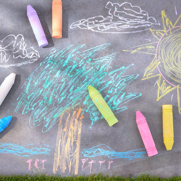 Play Day Jumbo Multicolor Sidewalk Chalk, 10 Count - Walmart.com