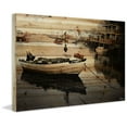 thumbnail image 2 of Parvez Taj  - Still Dock Painting Print on Natural Pine Wood - Multi-Color 45 x 30, 2 of 5
