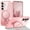 Pink, variant on Magnetic for Samsung Galaxy S25 Case [Compatible With Magnetic] With Stand, Drop Protection] Shockproof Translucent Back Slim Protective Phone Case
