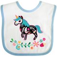 thumbnail image 3 of Inktastic Floral Skull Unicorn Sugar Style Dia De Los Muertos Girls Baby Bib, 3 of 4