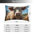 thumbnail image 2 of KLL Prairie Flower Cow Pillow Covers Envelope Closure,Super Soft and Cozy Fuzzy Fleece Pillow Case Cover (No pillow core） 16"x24", 2 of 5