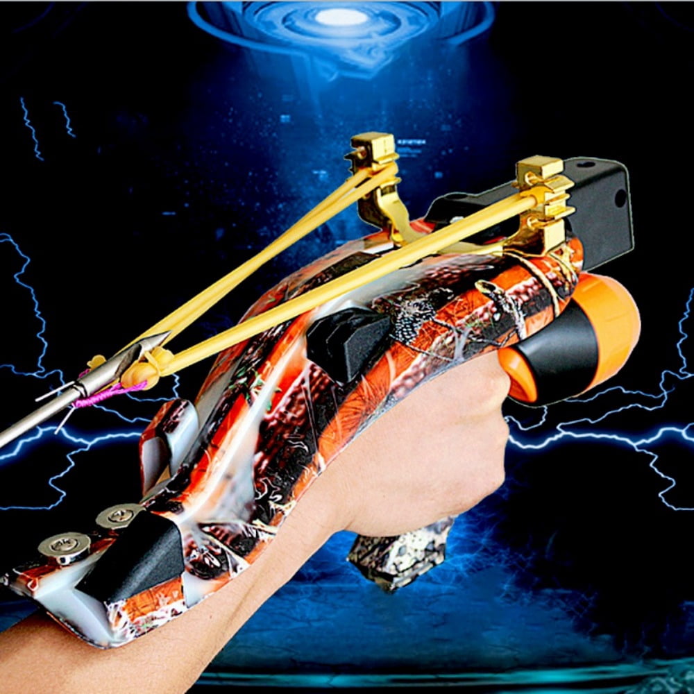 Runzkzy All-in-one Fish Shooting Slingshot Fishing Reel  Sighting Multifunctional Outdoor Fish Slingshot Package