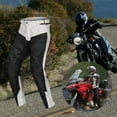 thumbnail image 2 of Motorcycle Pants Motorcycle Overpants Water Resistant Reflective Breathable Mesh Motorbike Riding Pants for Men and Women , White M, 2 of 8