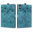 thumbnail image 2 of FJLBDE Case for Xiaomi Poco Pad M1 12.1 Inch with Stand, Card Slot, Embossed Flower PU Leather Folio Magnetic Cover with Pen Holder, Green, 2 of 7