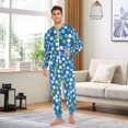 thumbnail image 6 of FORMRS Onesies Pajama for Adults Unisex Hoodie Winter Jumpsuit One Piece Sleepwear, Sizes S-2XL, Blue Dots, 6 of 7