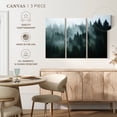 thumbnail image 4 of Elephant Stock Misty Fir Forest Wall Art - Horizontal Multi Panel Canvas - Living Room Wall Decor - Nature Multi Panel - Gray And Blue Decor - 23" x 14", 4 of 4