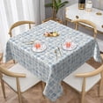 thumbnail image 6 of Square Tablecloth 60 x 60 Inch, Farmhouse Blue Gray Rustic Square Tablecloth Heat Resistant Table Cloth Kitchen Dining Tablecloth for Dining, Party, Buffet, Wedding, 6 of 8