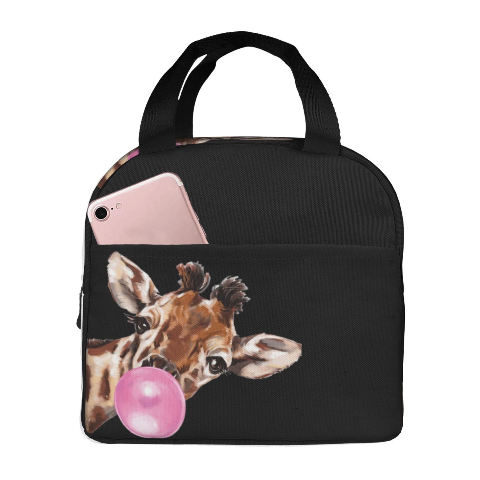 Bubble Gum Glasses Giraffe Lunch Box for Kids Insulated Waterresistant