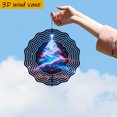 thumbnail image 4 of HELLOYOUNG 3D Christmas Tree Wind Spinner Outdoor Metal Stake Stargazing Scene Stainless Steel 360° Rotating Hook Ornament for Garden Patio Lawn Holiday Decoration, 4 of 6