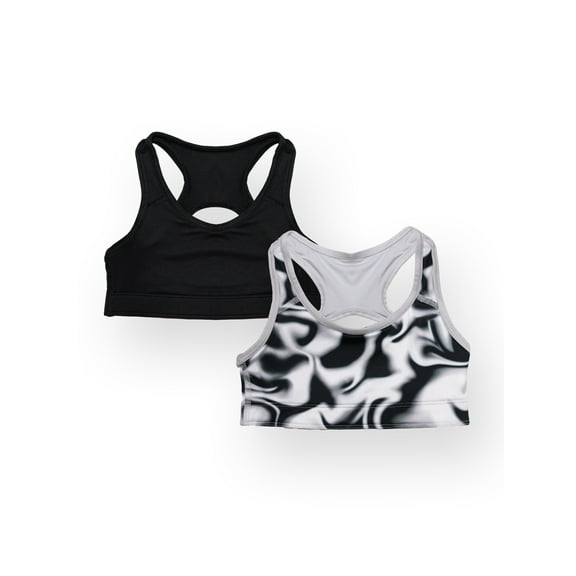 Athletic Works Girls Sports Bra, 2 Pack, Sizes XS-XXL