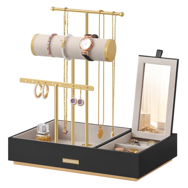 Soporte para joyas SONGMICS Black and Gold Metal UJJS022B01V1