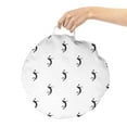 thumbnail image 2 of Volleyball Round Floor Cushion with Handle, Continuing Motifs of Athlete Aiming to Hit the Ball Monochrome Details, Pillow for Living Room & Dorms, 18" Round, Charcoal Grey White, by Ambesonne, 2 of 4