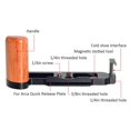 thumbnail image 3 of Camera LShape Quick Release Plate Plate Wood Handle with Cold Shoe Port for Fuji X100V, 3 of 3