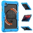 thumbnail image 3 of ELEHOLD Case for Lenovo Tab M11 11inch TB330FU TB330XU,Heavy Duty 3-Layer Protection Case Built-in Screen Protector 360° Rotating Kickstand Handstrap Shoulder Strap Shockproof Cover,Lightblue, 3 of 8