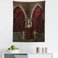 thumbnail image 1 of Gothic Tapestry, Mysterious Dark Room in Castle Pillars Candles Atmosphere Pattern, Fabric Wall Hanging Decor for Bedroom Living Room Dorm, 5 Sizes, Black and Red, by Ambesonne, 1 of 1