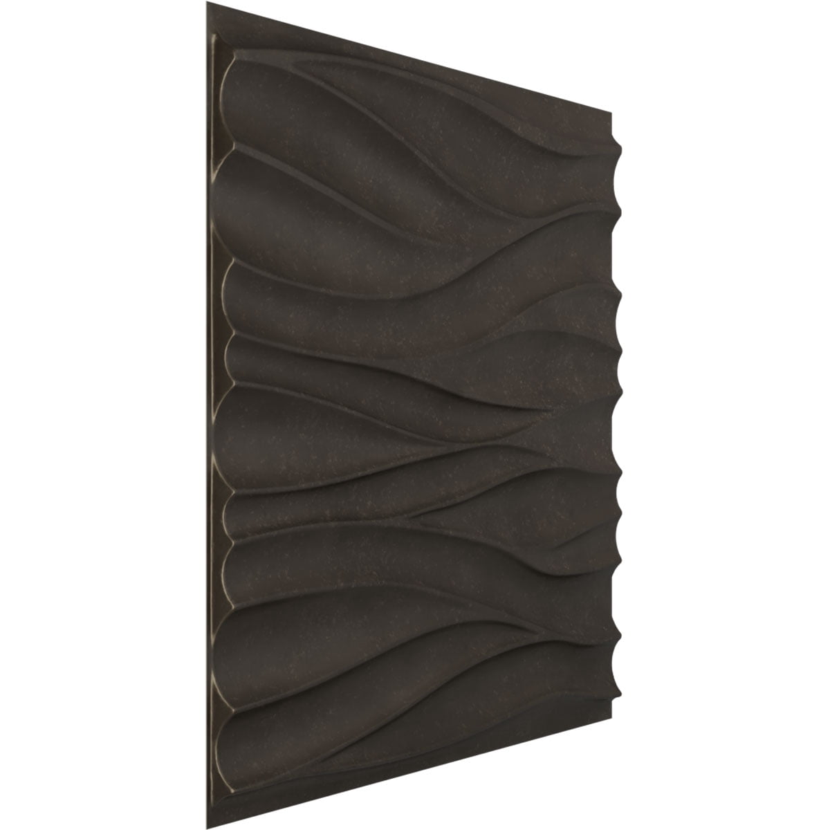 Ekena Millwork 19 5/8"W x 19 5/8"H Ripple EnduraWall Decorative 3D Wall Panel, Universal Aged Metallic Weathered Steel (Covers 2.67 Sq. Ft.)