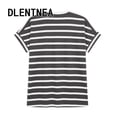 thumbnail image 4 of Dlentnea Womens Striped Tops Short Sleeve Shirts Summer Fashion Outfits Dressy Casual Business Blouse Clothes, 4 of 7