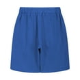 thumbnail image 5 of NAISIBABY Boys Bermuda Shorts, Stretch Solid Color Elastic Waist School Uniform Suit Shorts Blue 13-14T, 5 of 6