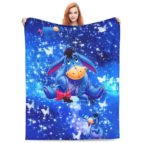 Ee-Yore Bed Blanket 3D Printed Throw Blanket Lightweight Super Soft Air Conditioning Room All Season Blanket Sofa Couch Bed Fans Cartoon Blanket 40"x30"