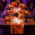 thumbnail image 5 of Yeciiwht Halloween Table Runner 13x72 in, Pumpkin Ghost Table-Runners Linen Breathable Fabric Table Runners for Fall Party Dining Table Holiday Decor, 5 of 6