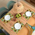 thumbnail image 3 of Sunflowers Theme Placemats Set of 6 Rectangle Table Mats Washable Heat-Resistant Place Mat for Kitchen Dining Table Decor Indoor Outdoor, 3 of 5