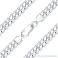 thumbnail image 1 of 6.3mm Miami Cuban / Curb Link Italian Chain Necklace in .925 Sterling Silver w/ Rhodium, 1 of 2