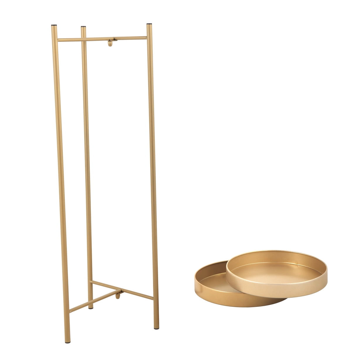 Kepooman Large Metal Plant Stand with 2 Trays, 31.5" Pot Stand for Indoor and Outdoor Plants, Rustproof Decorative Plants Shelf, Flower Stand, Golden Kepooman Large Metal Plant Stand with 2 Trays, 31.5" Pot Stand for Indoor and Outdoor Plants, Rustproof Decorative Plants Shelf, Flower Stand, Golden