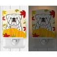 thumbnail image 2 of Caroline's Treasures BB2026CNL White English Bulldog Thanksgiving Ceramic Night Light, 6x4x3", multicolor, 2 of 2