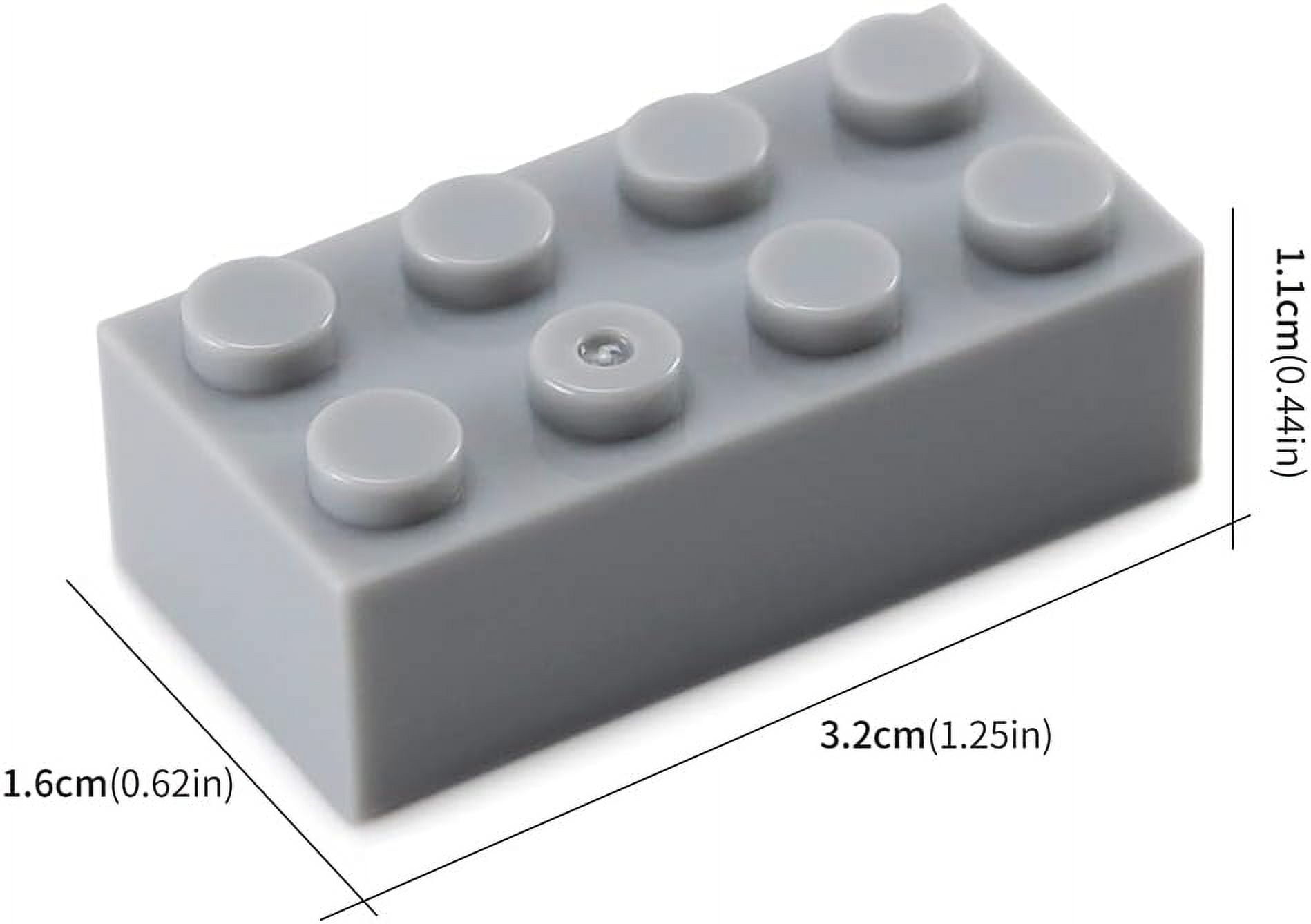 Basic Parts 320 Pieces 2x4 Light Gray Bricks Building Creative Play Blocks Set Toy Accessories Combine with Major Brick Brands (Gray Light)