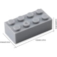thumbnail image 6 of Basic Parts 320 Pieces 2x4 Light Gray Bricks Building Creative Play Blocks Set Toy Accessories Combine with Major Brick Brands (Gray Light), 6 of 7
