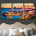 thumbnail image 3 of wall26 Framed Canvas Print Wall Art Set Pastel Neon Sunset Ocean Sea Dubrovnik Croatia Nature Cityscape Photography Realism Landscape Colorful for Living Room, Bedroom, Office - 24"x36"x3 N, 3 of 5