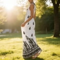 thumbnail image 6 of DISKEBUISS Summer Dresses for Women Fashion Print Sleeveless V-Neck A-Line Maxi Dress Dressy Party & Vacation, 6 of 9